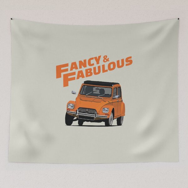 Item preview, Fancy and Fabulous orange Dyane designed and sold by knappidesign.