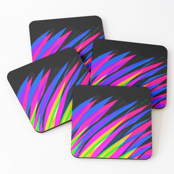 Item preview, Neon Feathers Peacock Neon Multicolor Design  - Modern Art designed and sold by theprintedclub.