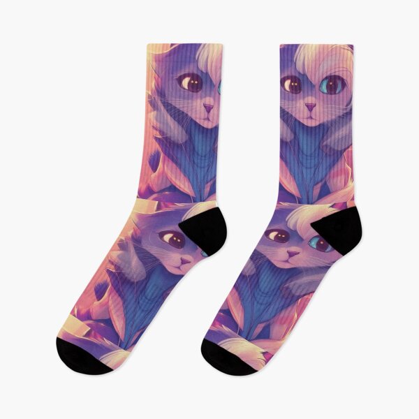 Item preview, cat retro vintage sunset rainbow designed and sold by DesginTrend.