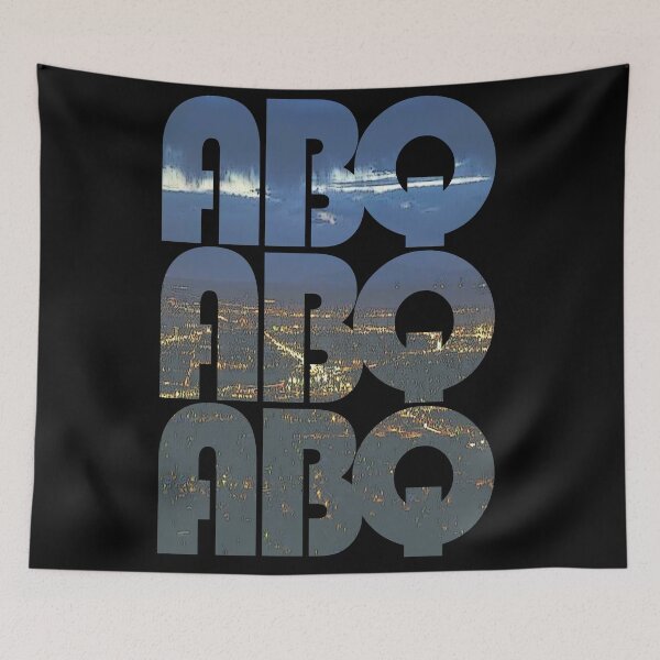 Item preview, Albuquerque, New Mexico ABQ Night Cityscape Repeating Pattern designed and sold by CrabbyLobster.