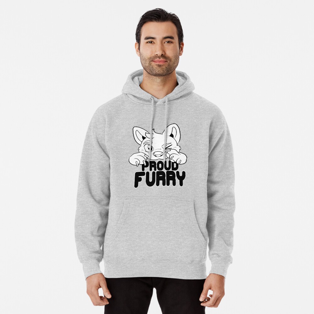 "Proud Furry" Pullover Hoodie for Sale by trashfeline | Redbubble