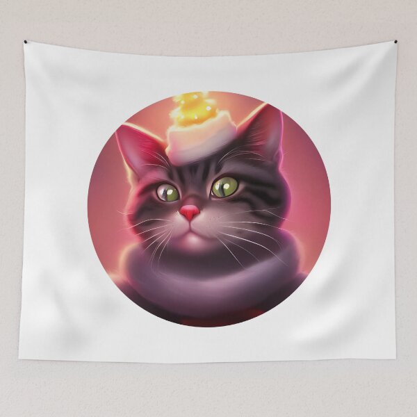 Item preview, Funny Cat Christmas designed and sold by ArtificialCraft.