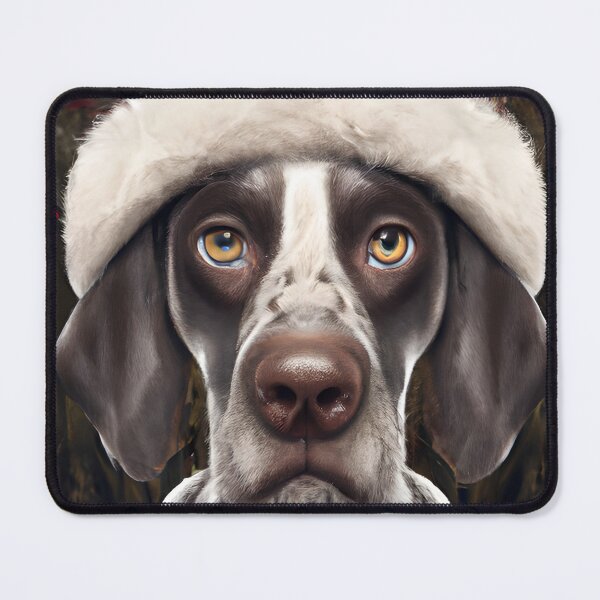 Item preview, Christmas Braque du Bourbonnais Wearing A Santa Hat designed and sold by ZenEverAI.
