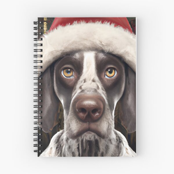 Item preview, Christmas Braque du Bourbonnais Wearing A Santa Hat designed and sold by ZenEverAI.