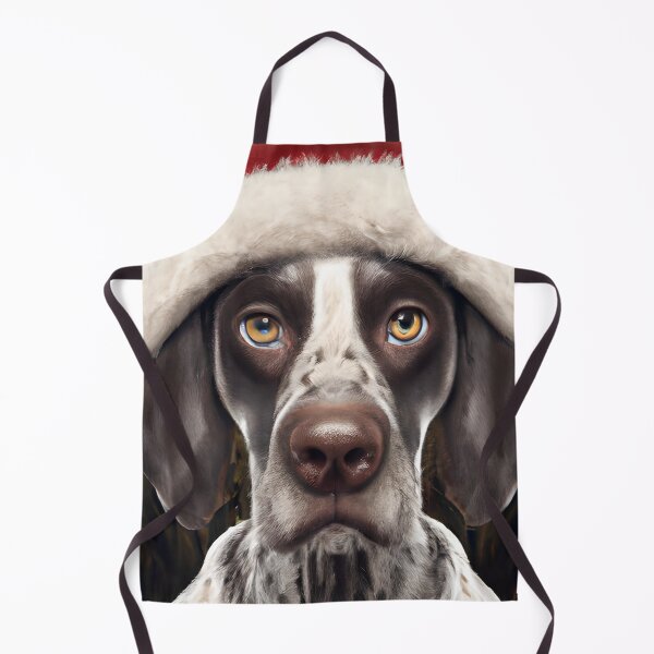 Item preview, Christmas Braque du Bourbonnais Wearing A Santa Hat designed and sold by ZenEverAI.
