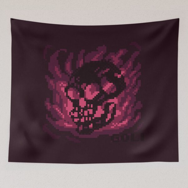 Item preview, Skull Pixel Art - Red designed and sold by goleafi.