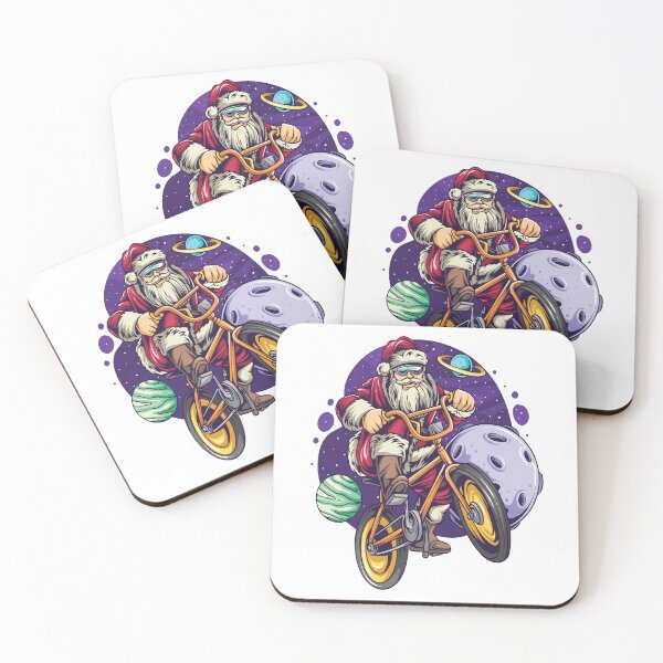 Item preview, christmas anta claus cycling on space designed and sold by TADYSHOP.