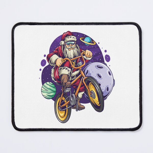 Item preview, christmas anta claus cycling on space designed and sold by TADYSHOP.