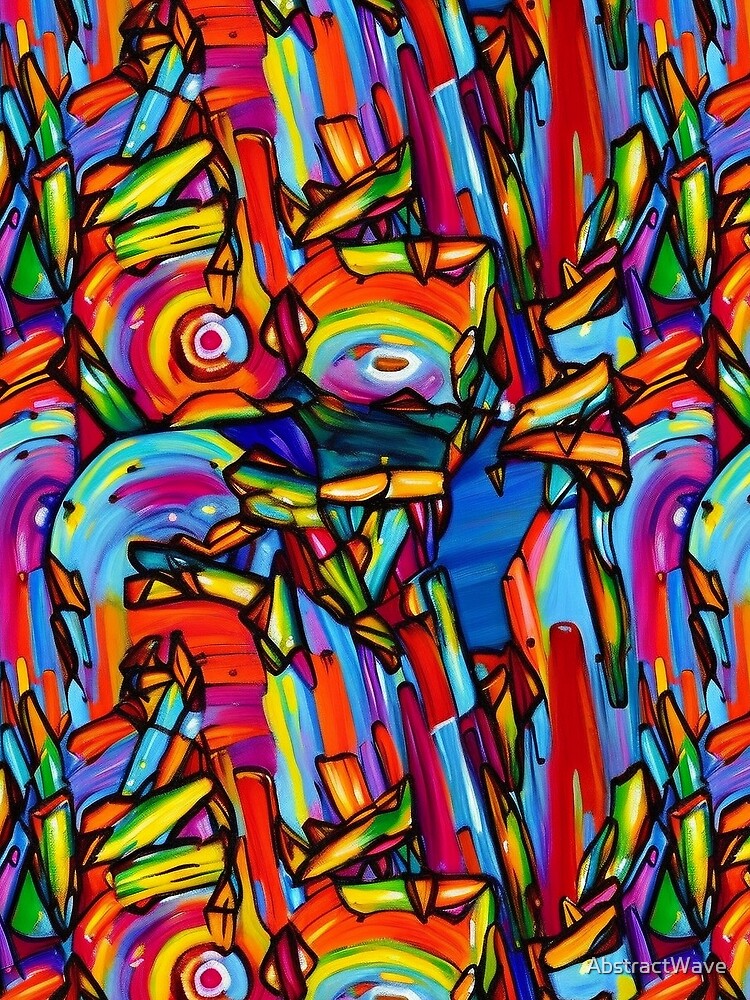Thumbnail 4 of 4, Graphic T-Shirt, Abstract 028 designed and sold by AbstractWave.