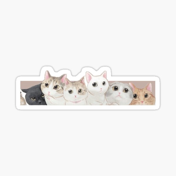 Cute Cat Sneak Peak Sticker for iOS & Android