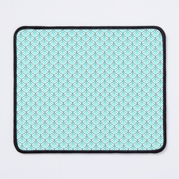 Item preview, Shield Lines Overlap in Teals on White Repeat 5748 designed and sold by Art in My Loft.