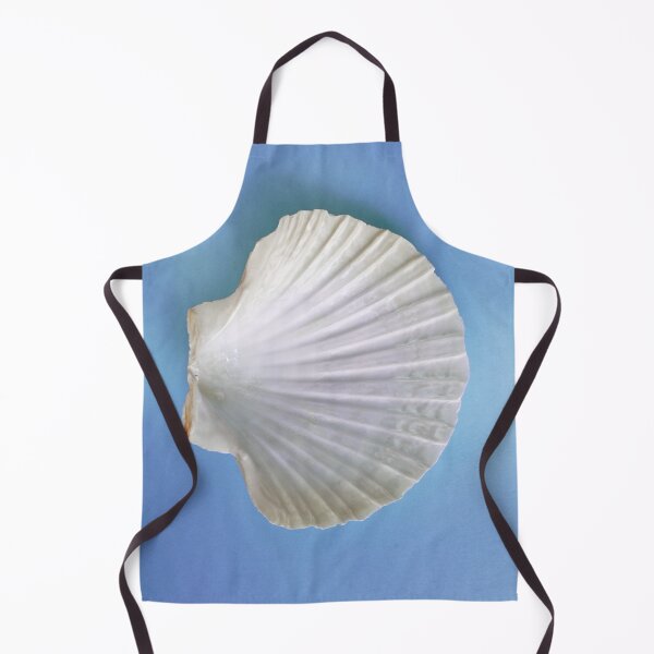 Item preview, White Scallop Shell on Sea Blue designed and sold by Stephen Frost.