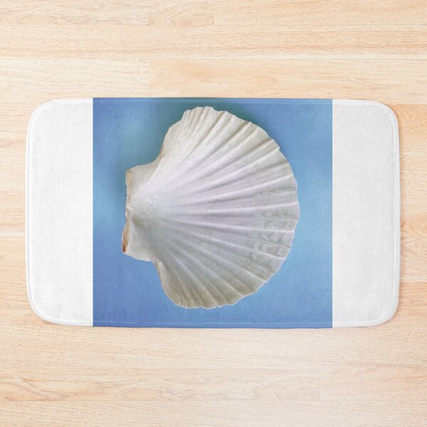 Item preview, White Scallop Shell on Sea Blue designed and sold by Stephen Frost.