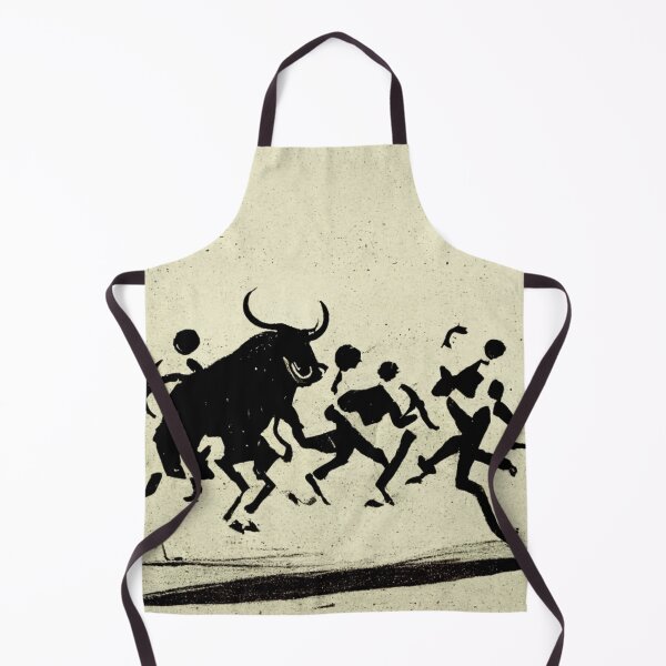 Item preview, Abstract image of people running with the bulls in Spain. designed and sold by liana campbell.