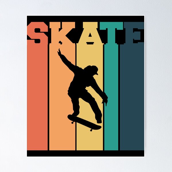 Item preview, Skate Retro Sunset designed and sold by RockBeeDesigns.