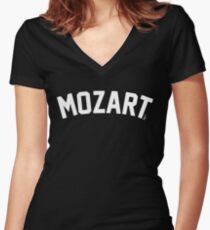MOZART // EST. 1756 Women's Fitted V-Neck T-Shirt