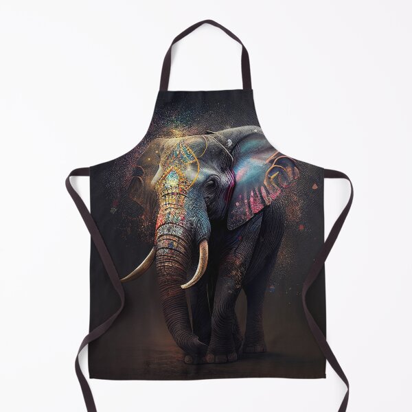 Item preview, Colourful Elephant - Contemporary Digital Art designed and sold by marcogolfo.
