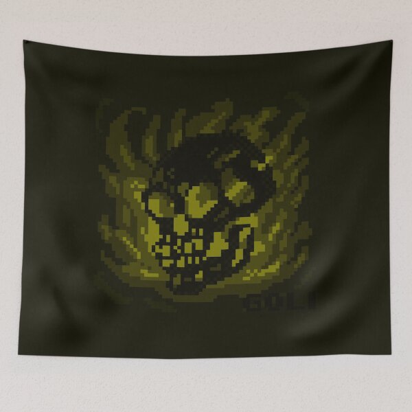 Item preview, Skull Pixel Art - Yellow designed and sold by goleafi.