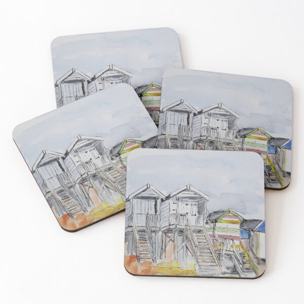 Item preview, Beach Huts designed and sold by Robert Petcher Art.