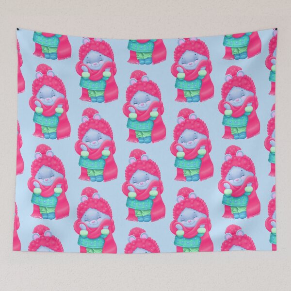Item preview, A cute little mouse cuddles with a warm cozy scarf designed and sold by artmeyer.