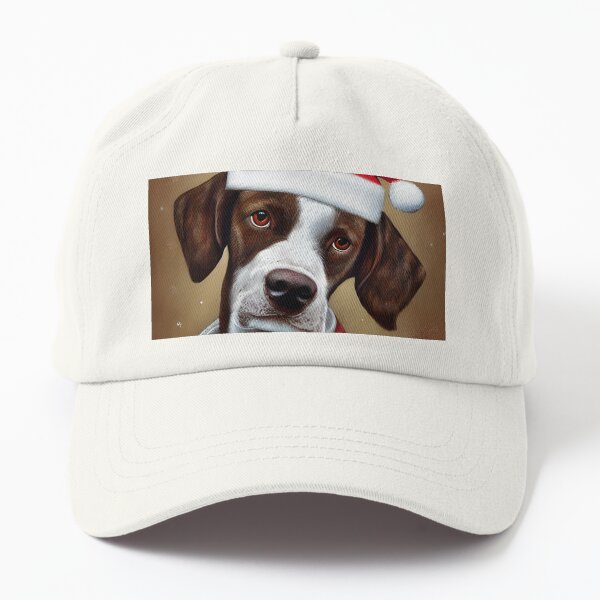 Item preview, Noël Braque Francais pyrénéen coiffé d'un bonnet de noel designed and sold by ZenEverAI.