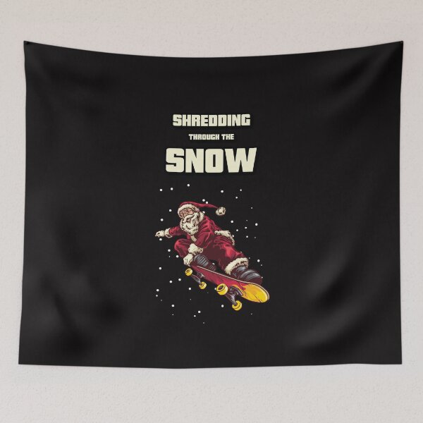Item preview, Shredding Through The Snow Christmas Santa Claus Skateboard designed and sold by davestees506.