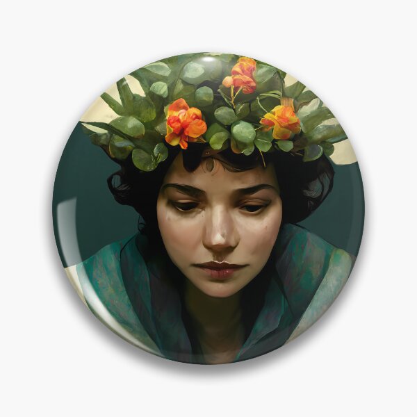 Item preview, woman with flower hat designed and sold by digi-pum.