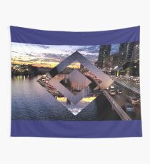 Beautiful Geometric Brisbane River Wall Tapestry