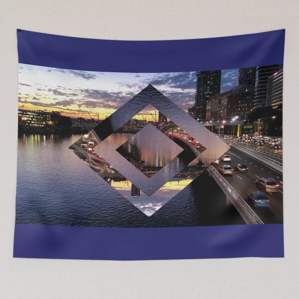 Item preview, Beautiful Geometric Brisbane River designed and sold by Annalee Beer.