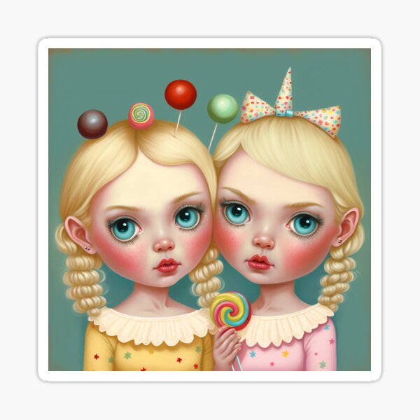 Girls love candies Sticker