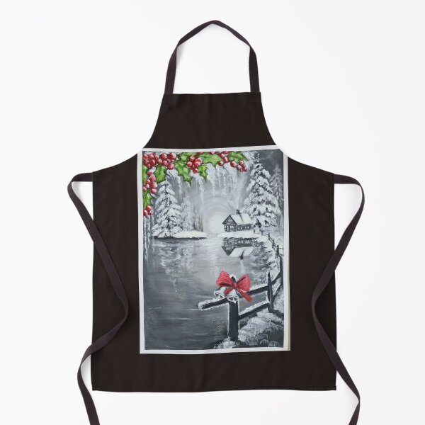 Item preview, Magical Christmas scene. Holly and ivy and silver bells designed and sold by OilPaintsHatts.