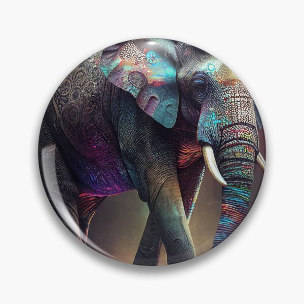 Item preview, Colourful Elephant Walking - Contemporary Digital Art  designed and sold by marcogolfo.