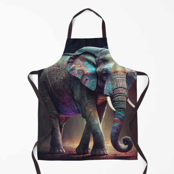 Item preview, Colourful Elephant Walking - Contemporary Digital Art  designed and sold by marcogolfo.
