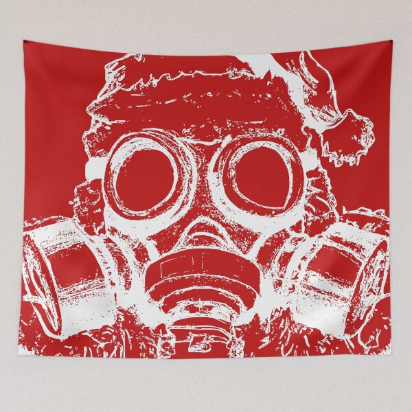 Item preview, SANTA IN GAS MASK designed and sold by 1MILLIONPUSHUPS.