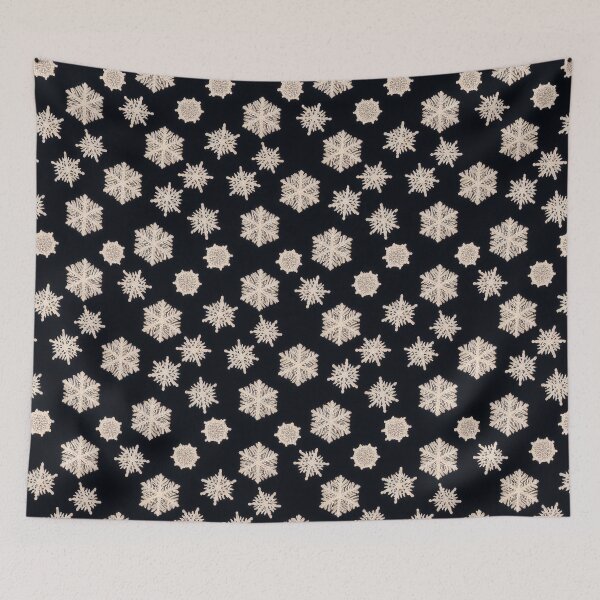 Item preview, Black Winter Simple Snowflake Pattern designed and sold by JABG-01.