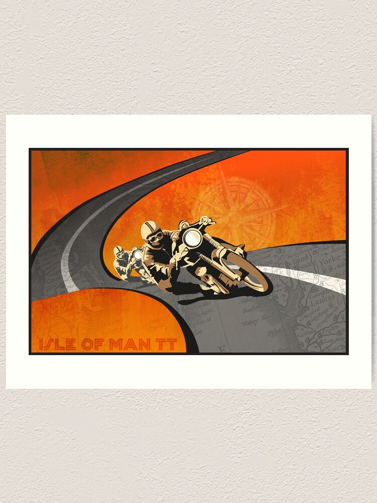 Classic racing poster.  Vintage motorcycle art, Vintage motorcycle posters,  Motorcycle art
