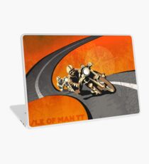retro motorcycle Isle of Man TT poster Laptop Skin