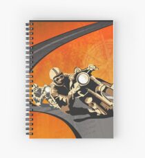retro motorcycle Isle of Man TT poster Spiral Notebook
