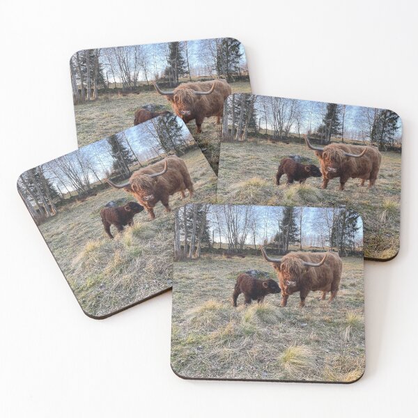 Artikelvorschau, Scottish Highland Cattle Cow and calf 4153 entworfen und verkauft von SaarelaHighland.