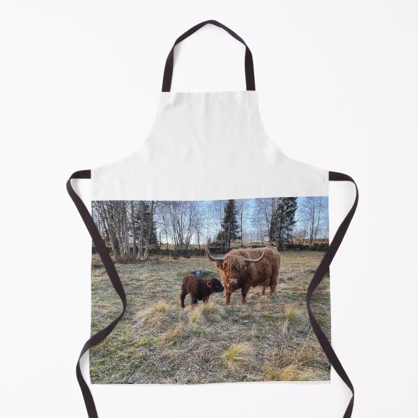 Aperçu de l'œuvre Scottish Highland Cattle Cow and calf 4153 créée et vendue par SaarelaHighland.
