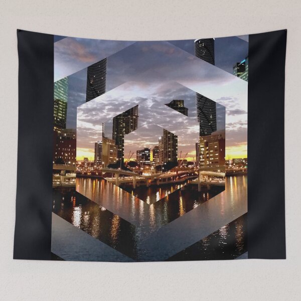 Item preview, Beautiful Brisbane City River - A Geometric Print designed and sold by Annalee Beer.