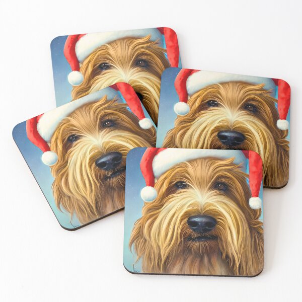 Item preview, Christmas Briard Wearing A Santa Hat designed and sold by ZenEverAI.