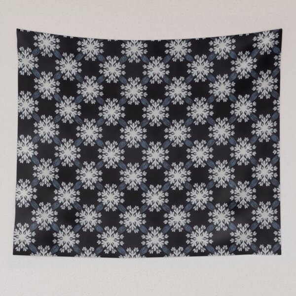 Item preview, Black Winter Simple Snowflake Pattern designed and sold by JABG-01.