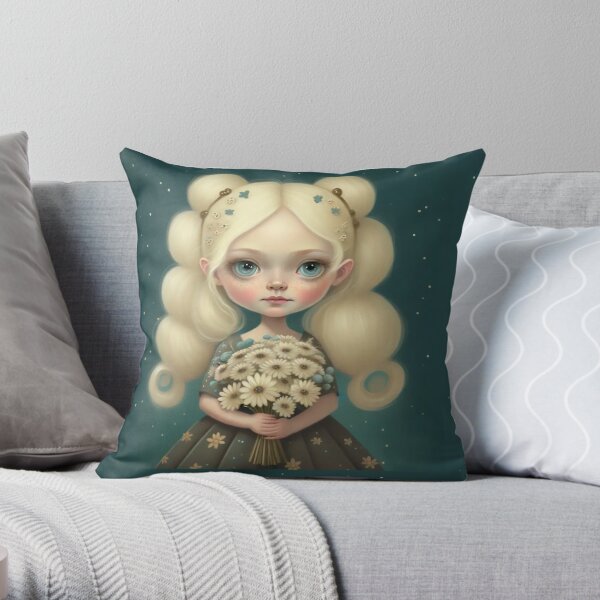 Daisy by Alice Monber Throw Pillow