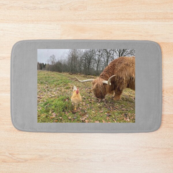 Item preview, Scottish Highland Cattle Cow and rooster 4156 designed and sold by SaarelaHighland.