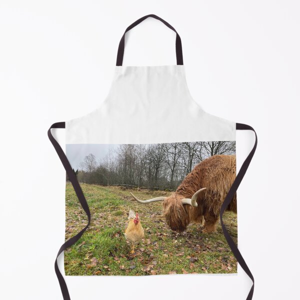 Item preview, Scottish Highland Cattle Cow and rooster 4156 designed and sold by SaarelaHighland.