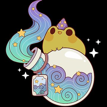 Artwork thumbnail, Dreamy water potion with wizard frog by Rihnlin
