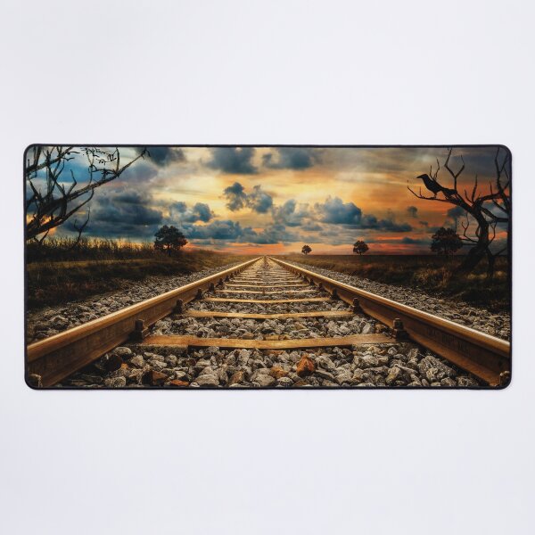 Item preview,  train track,Railroad art,train wall art,panoramic,panorama,Train art,train track art,railpictures,framed wall art designed and sold by eyesight4vision.