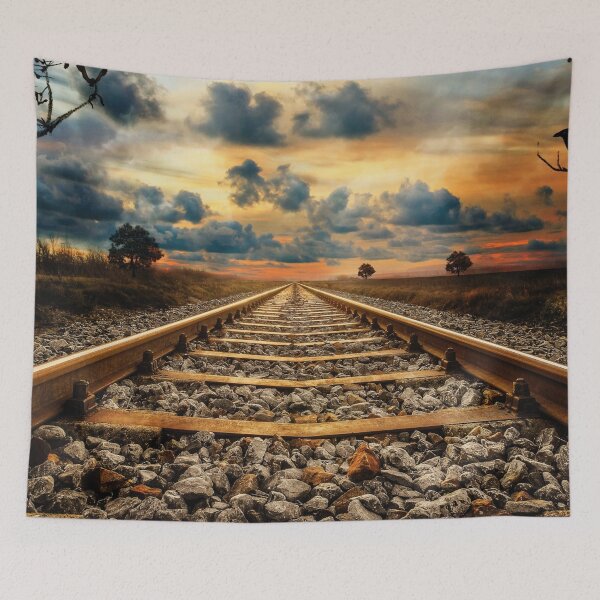 Item preview,  train track,Railroad art,train wall art,panoramic,panorama,Train art,train track art,railpictures,framed wall art designed and sold by eyesight4vision.