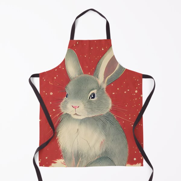 Item preview, Red Christmas American Grey Bunny Loves Elegant Merry Christmas New Year Season designed and sold by wigobun.